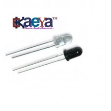 OkaeYa 5mm IR Tramitter And Receiver LED - IR LED - TX RX - Photo Diode (Transmitter LED 5 Pcs + Receiver Ir LED 5 Pcs)